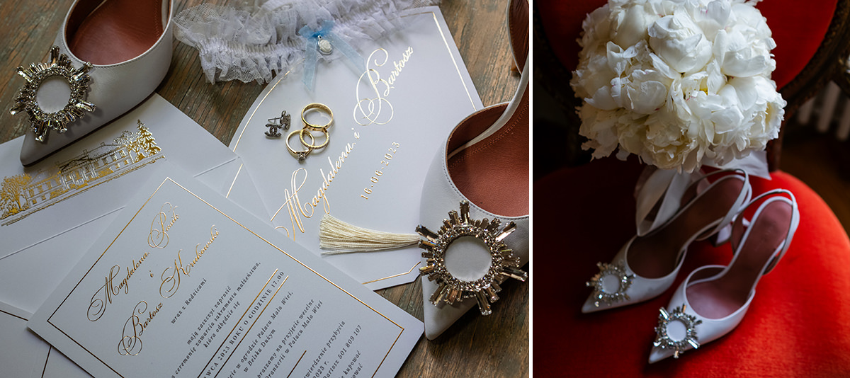 zdjęcia ślubne fotografia ślubna elegancki klasyczny glamour ślub Pałac Mała Wieś 5czwartych Agnieszka Rusinowska