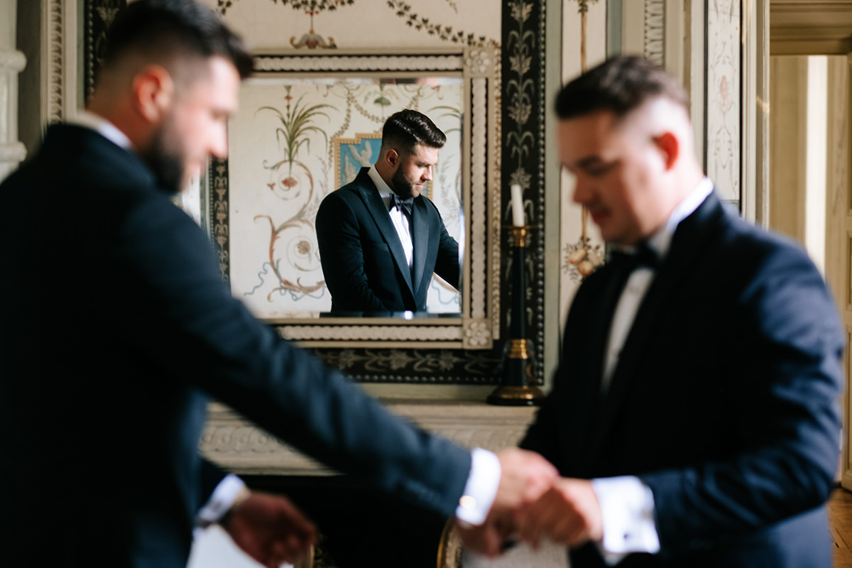 zdjęcia ślubne fotografia ślubna elegancki klasyczny glamour ślub Pałac Mała Wieś 5czwartych Agnieszka Rusinowska