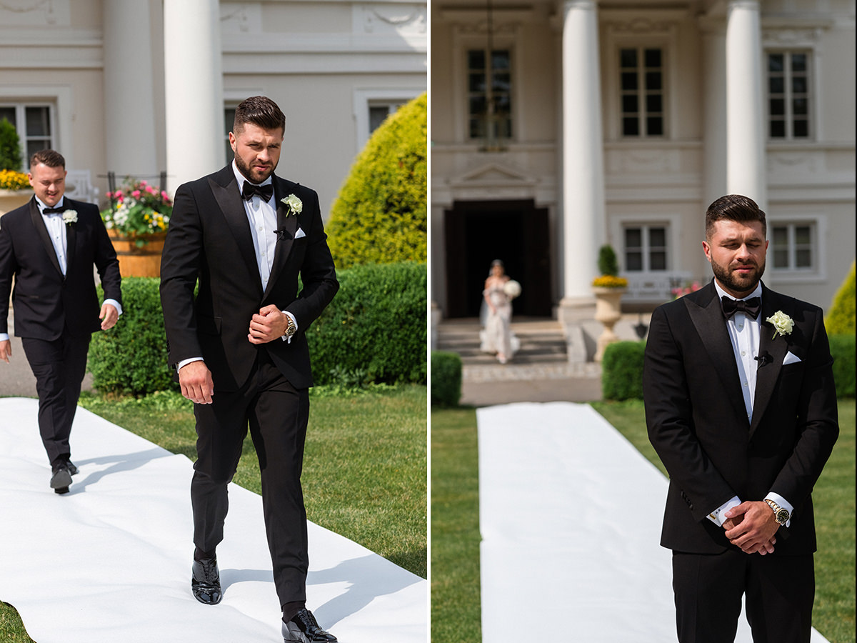 zdjęcia ślubne fotografia ślubna elegancki klasyczny glamour ślub Pałac Mała Wieś 5czwartych Agnieszka Rusinowska