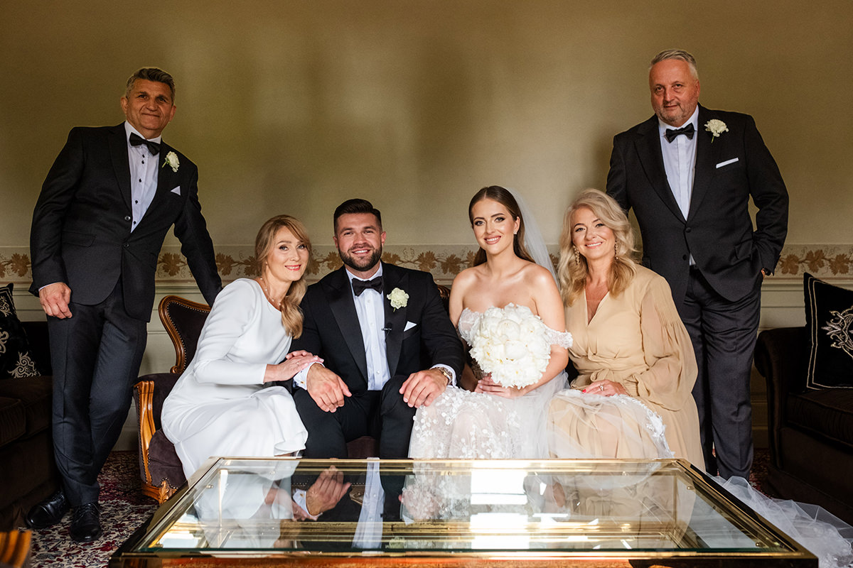 zdjęcia ślubne fotografia ślubna elegancki klasyczny glamour ślub Pałac Mała Wieś 5czwartych Agnieszka Rusinowska