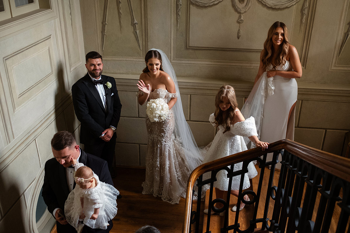 zdjęcia ślubne fotografia ślubna elegancki klasyczny glamour ślub Pałac Mała Wieś 5czwartych Agnieszka Rusinowska