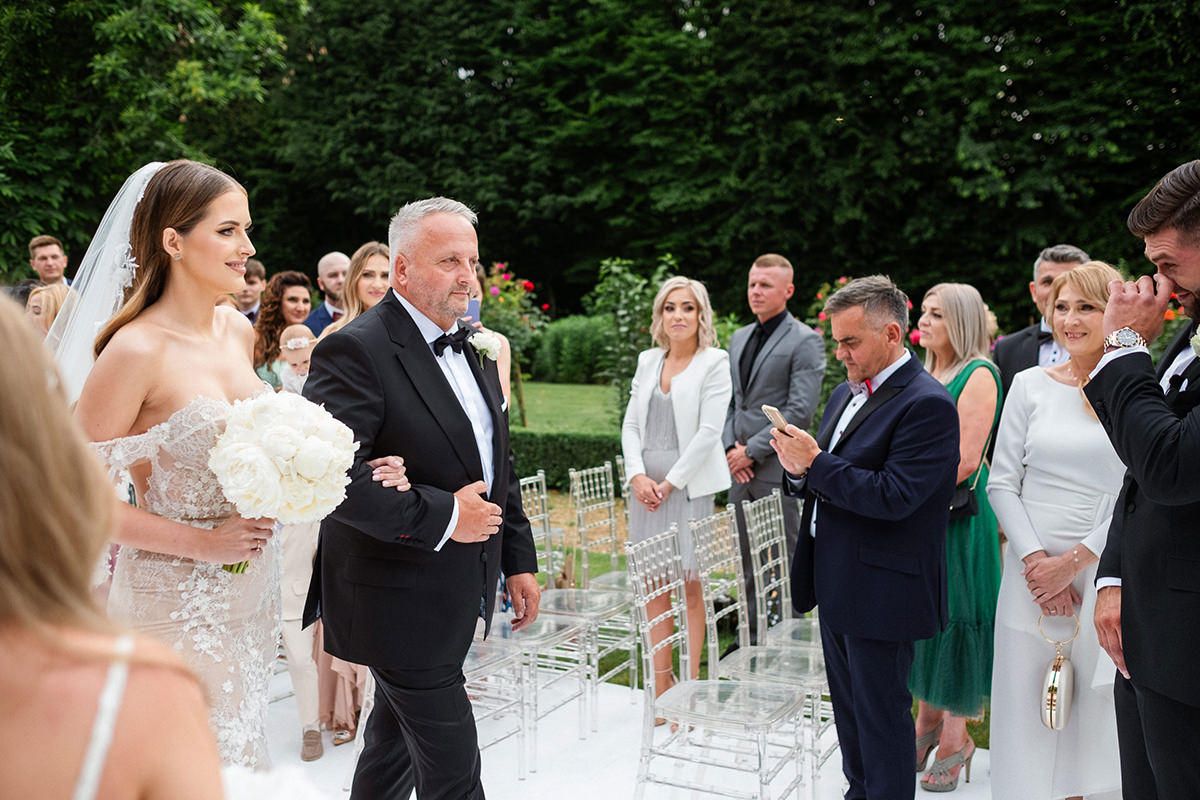 zdjęcia ślubne fotografia ślubna elegancki klasyczny glamour ślub Pałac Mała Wieś 5czwartych Agnieszka Rusinowska