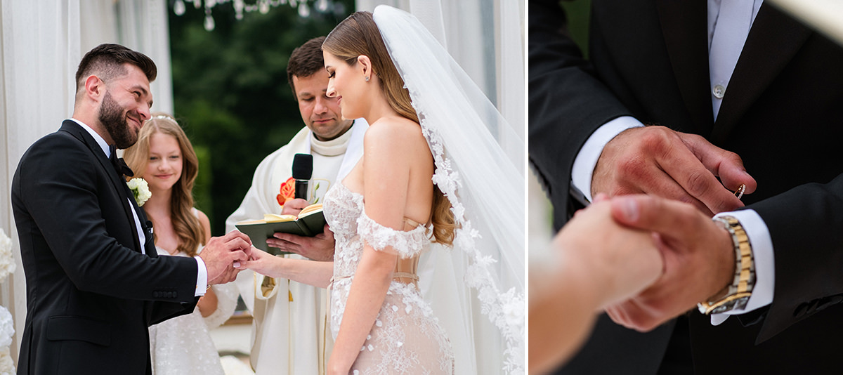 zdjęcia ślubne fotografia ślubna elegancki klasyczny glamour ślub Pałac Mała Wieś 5czwartych Agnieszka Rusinowska