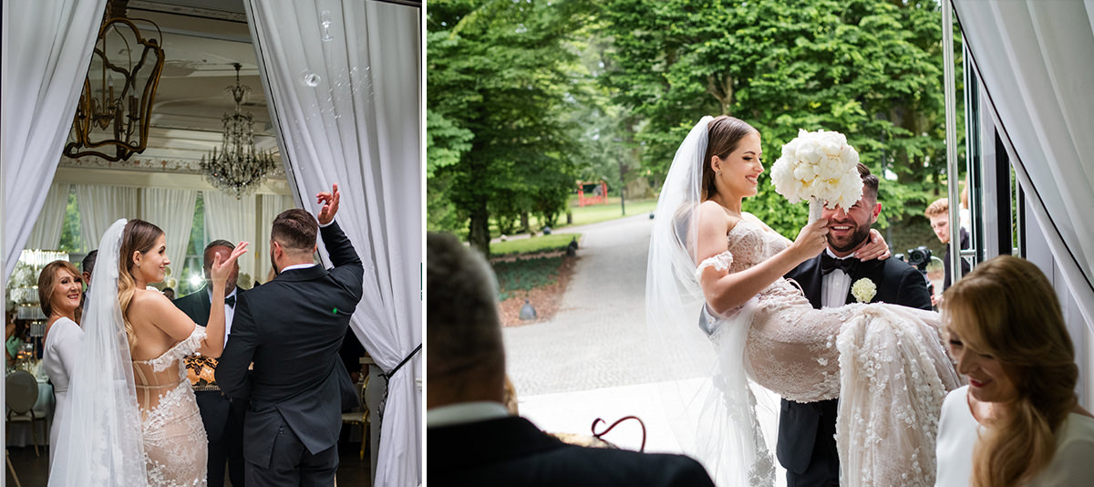 zdjęcia ślubne fotografia ślubna elegancki klasyczny glamour ślub Pałac Mała Wieś 5czwartych Agnieszka Rusinowska